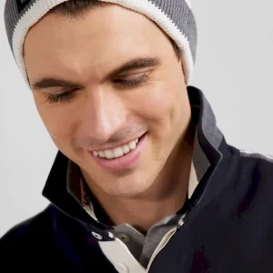 Alternative view of Bonnet en coton noir jacquard EP10