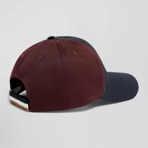 Alternative view of Casquette en coton bordeaux et marine