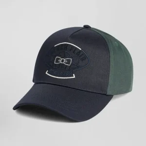 Casquette bicolore en coton vert