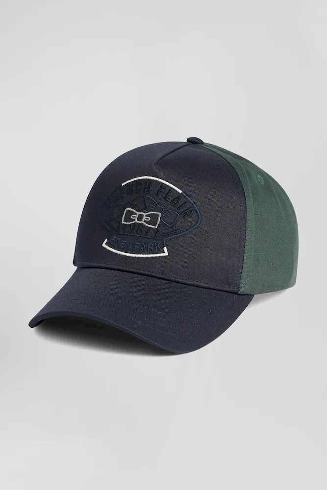 Casquette bicolore en coton vert