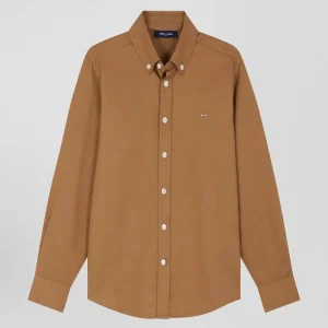 Alternative view of Chemise en coton uni noisette en coton oxford coupe Regular
