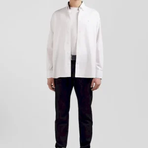 Chemise en coton blanc coupe Regular broderie dos N°10