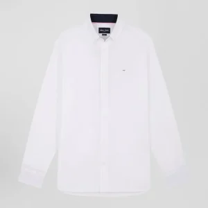 Alternative view of Chemise en coton blanc coupe Regular broderie dos N°10