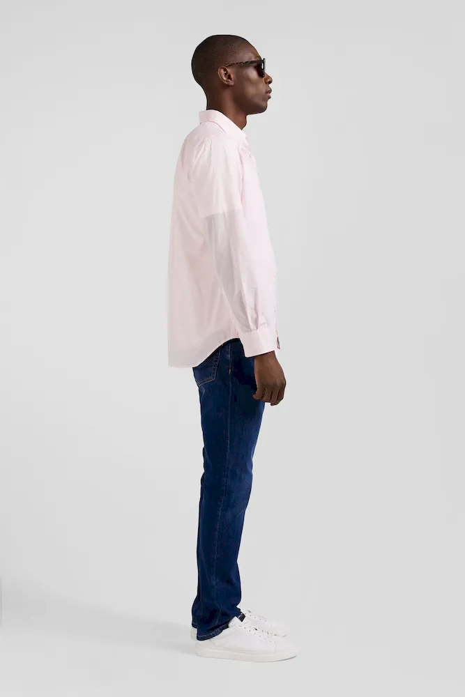 Chemise rayée en coton rose coupe Regular jacquard – Bild 5