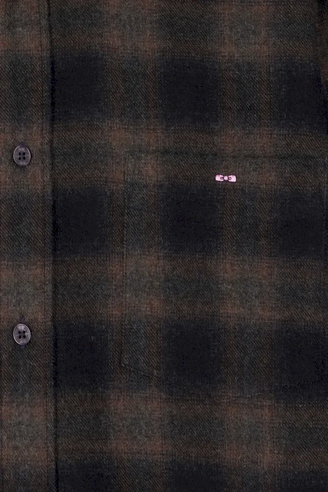 Chemise à carreaux en flanelle de coton noire coupe Regular – Bild 8