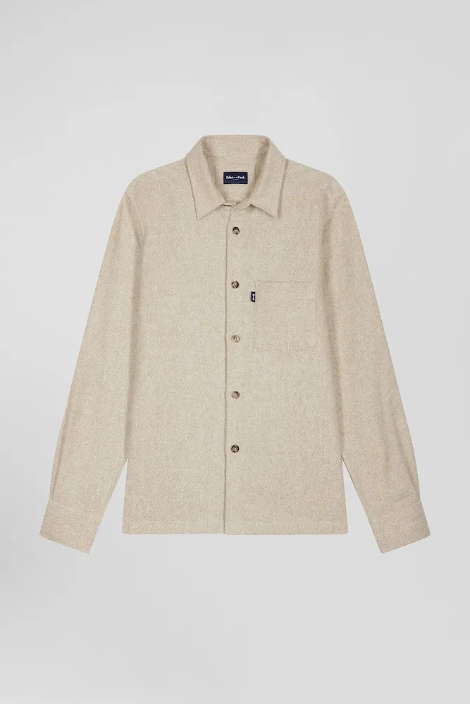 Surchemise En Coton Mélangé Beige