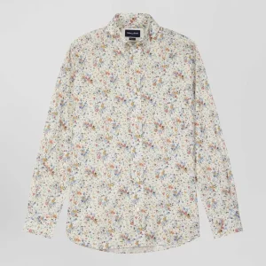 Alternative view of Chemise en popeline de coton imprimé floral coupe Regular