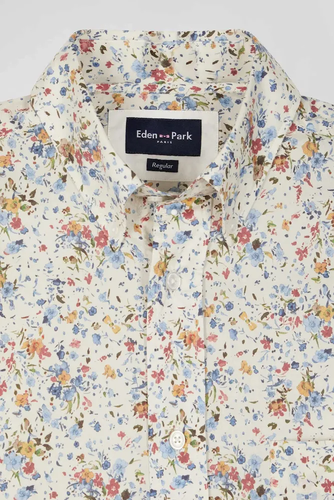 Chemise en popeline de coton imprimé floral coupe Regular – Bild 7