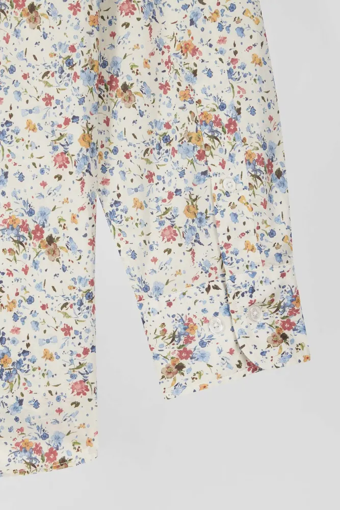 Chemise en popeline de coton imprimé floral coupe Regular – Bild 9