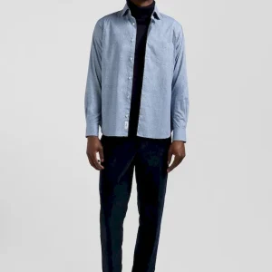 Chemise en coton ciel coupe Slim