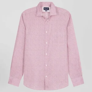 Alternative view of Chemise en coton rose coupe Slim