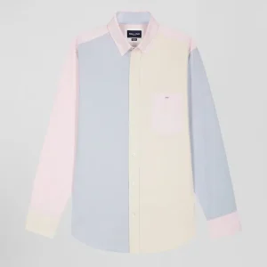 Alternative view of Chemise en coton tricolore ciel coupe Regular