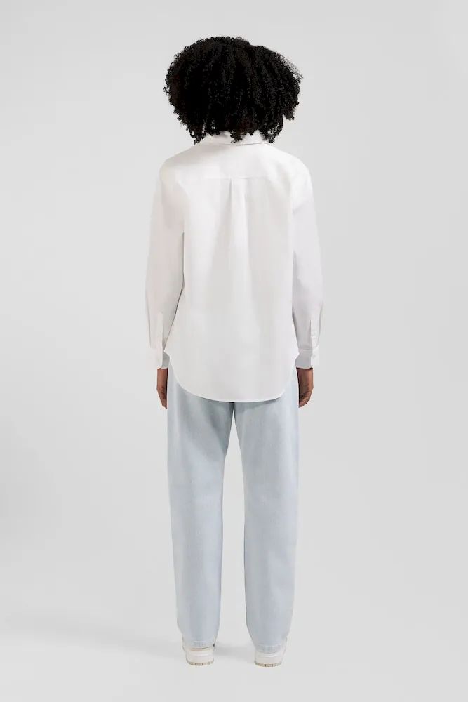 Chemise en popeline de coton blanche coupe Relaxed – Bild 6
