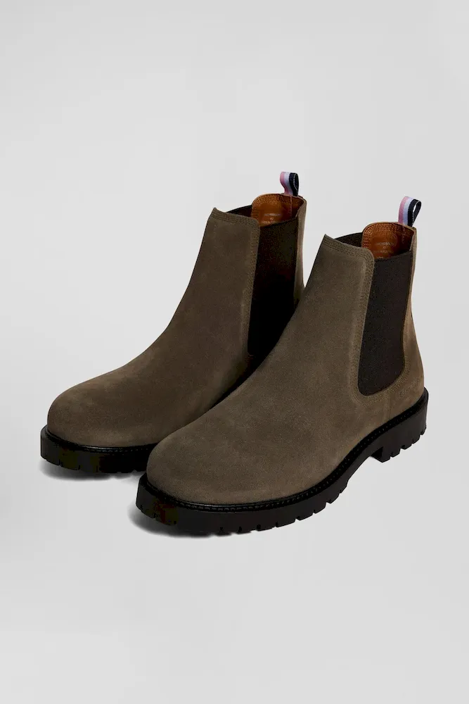 Chelsea boots en cuir grises à semelle crantée – Bild 2