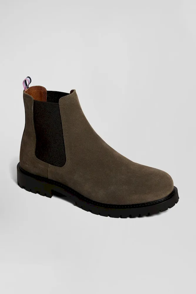 Chelsea boots en cuir grises à semelle crantée – Bild 3