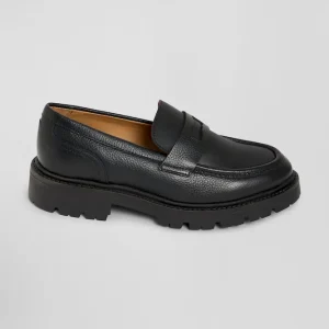 Mocassins en cuir noir