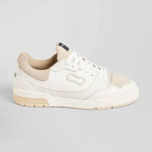 Basket en cuir blanches et beiges EP10