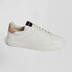 Paire de baskets basses en cuir blanc