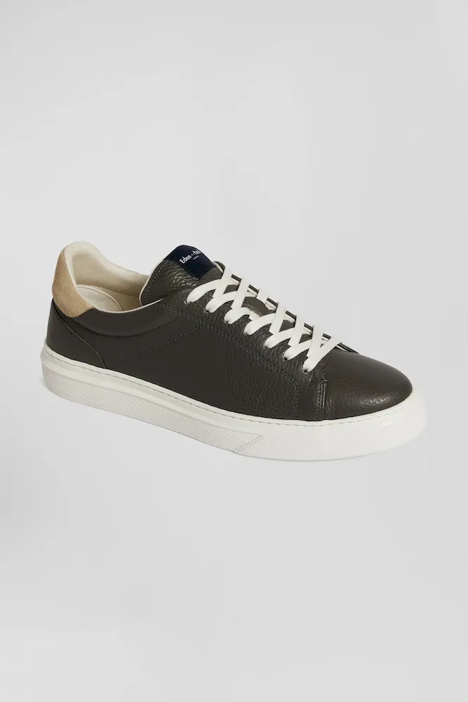 Paire de baskets basses en cuir gris anthracite – Bild 4