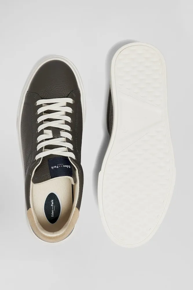 Paire de baskets basses en cuir gris anthracite – Bild 5