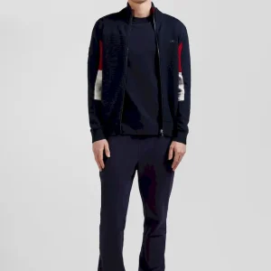 Cardigan zippé XV de France en coton bleu marine coupe Regular détails tricolores