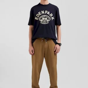 Pantalon jogging en molleton gratté noisette coupe Relaxed