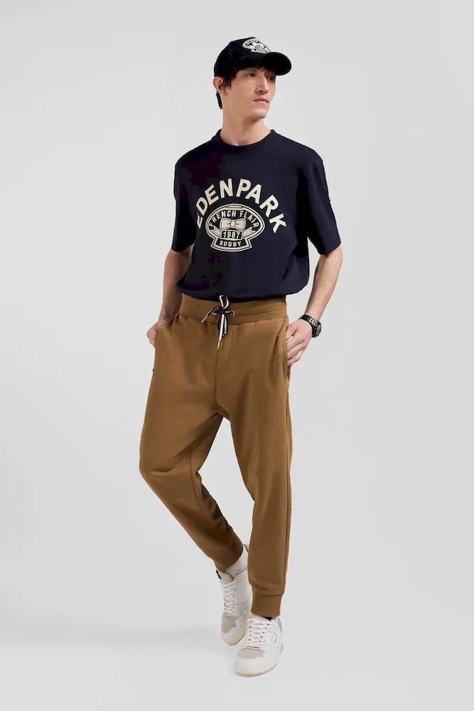 Pantalon jogging en molleton gratté noisette coupe Relaxed – Bild 3