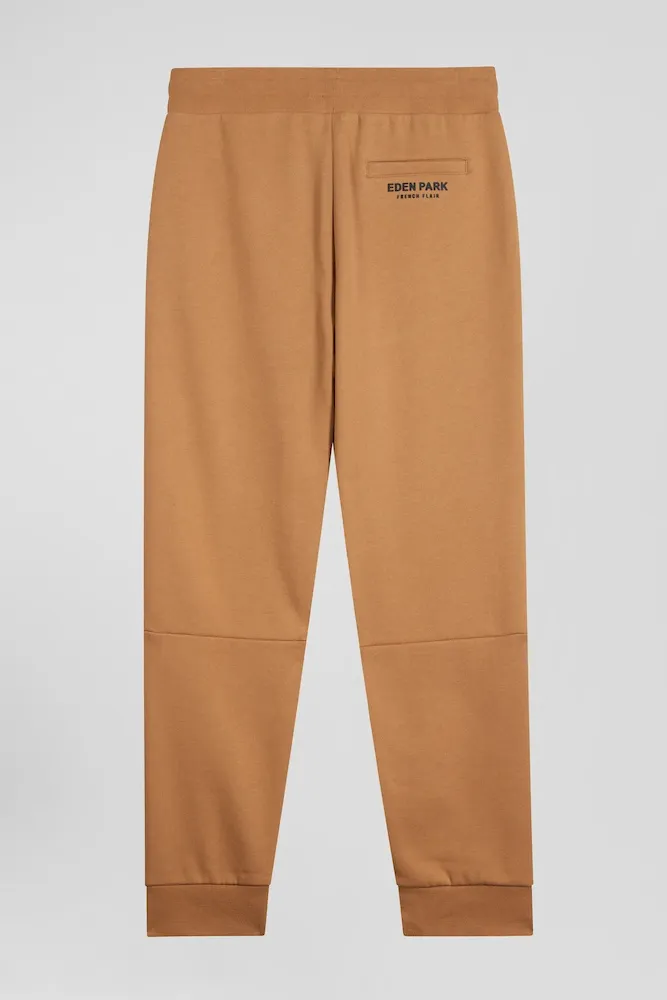 Pantalon jogging en coton mélangé camel galon rayé coupe Regular – Bild 4