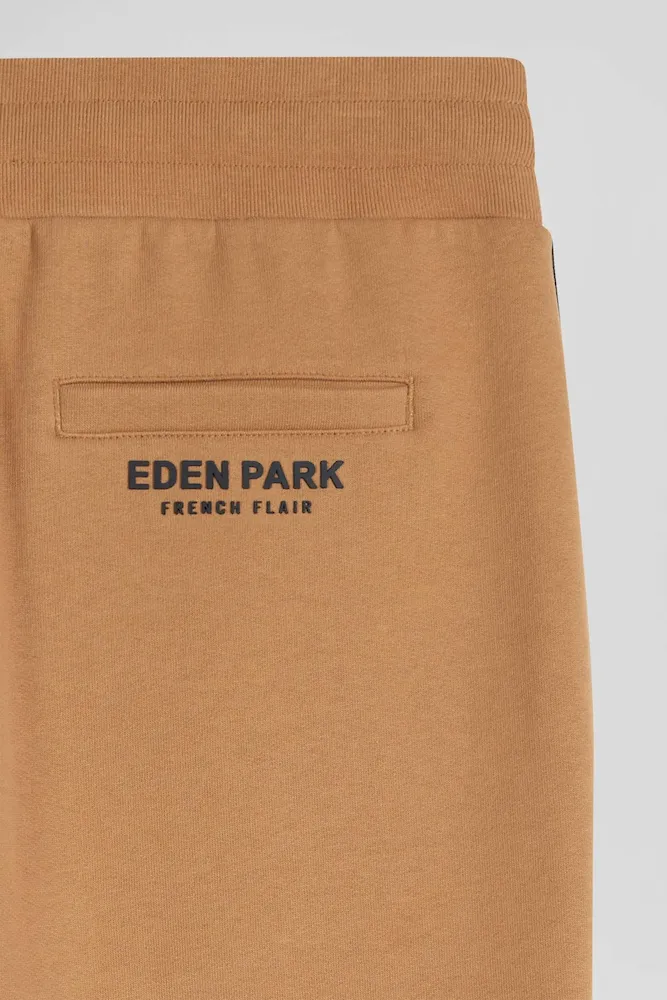 Pantalon jogging en coton mélangé camel galon rayé coupe Regular – Bild 8