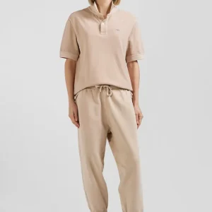 Alternative view of Jogging unisexe en molleton coton beige surteint coupe Relaxed