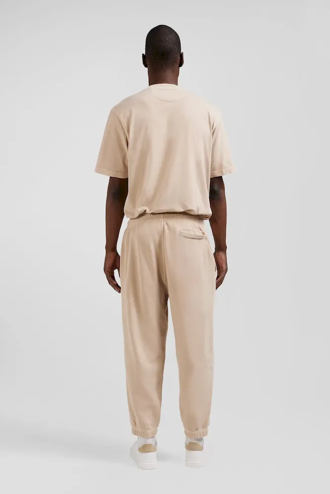 Jogging unisexe en molleton coton beige surteint coupe Relaxed – Bild 9