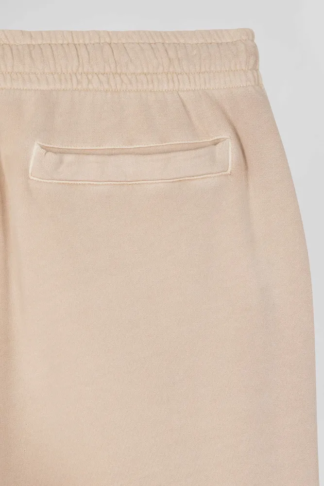 Jogging unisexe en molleton coton beige surteint coupe Relaxed – Bild 13