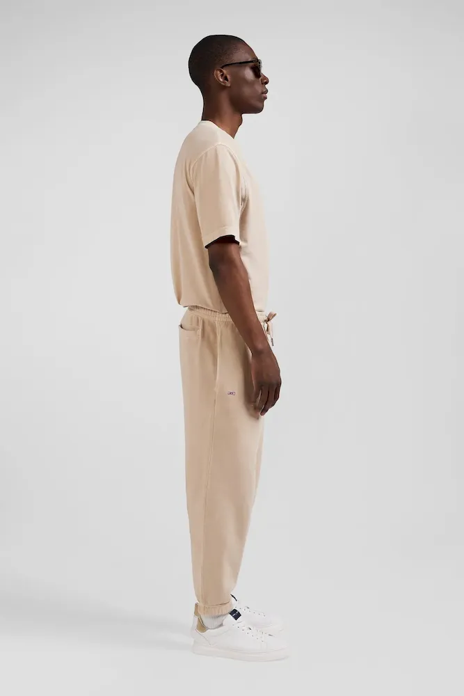 Jogging unisexe en molleton coton beige surteint coupe Relaxed – Bild 7