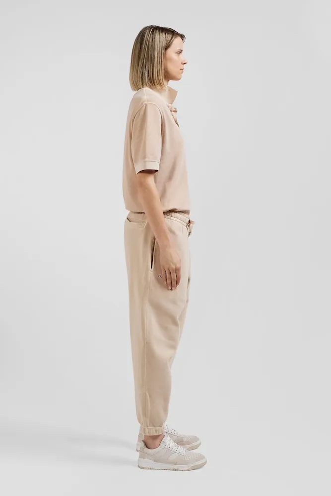 Jogging unisexe en molleton coton beige surteint coupe Relaxed – Bild 8