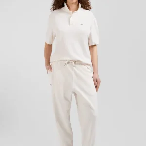 Alternative view of Jogging unisexe en molleton coton écru surteint coupe Relaxed