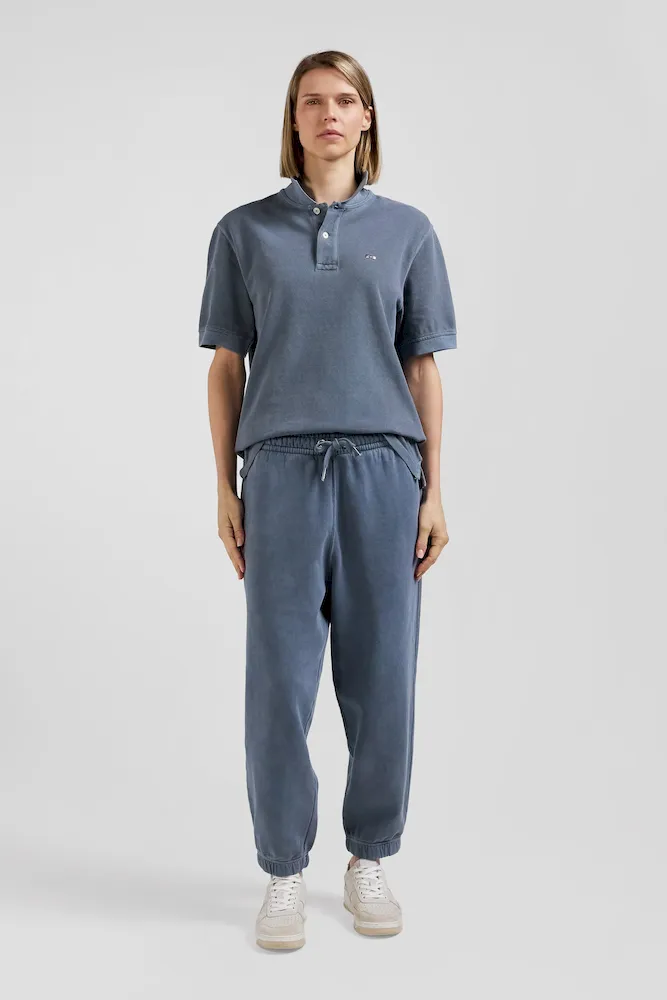 Jogging Unisexe En Molleton Coton Gris Surteint Coupe Relaxed