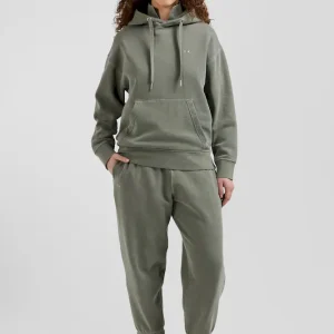 Alternative view of Jogging unisexe en molleton coton kaki surteint coupe Relaxed