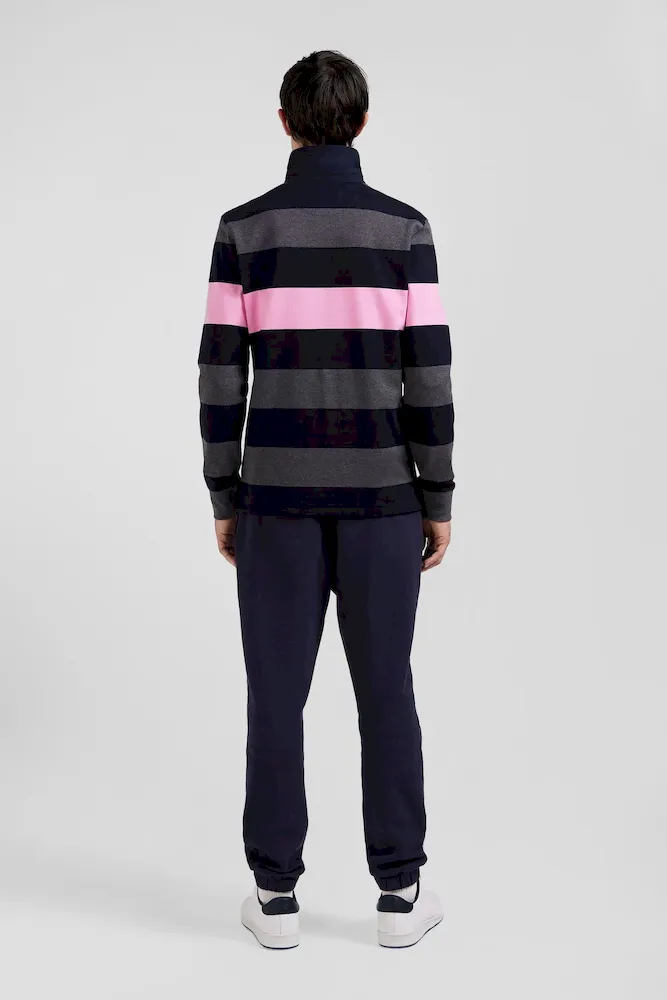 Maillot manches longues en coton gris cerclé coupe Regular – Bild 6