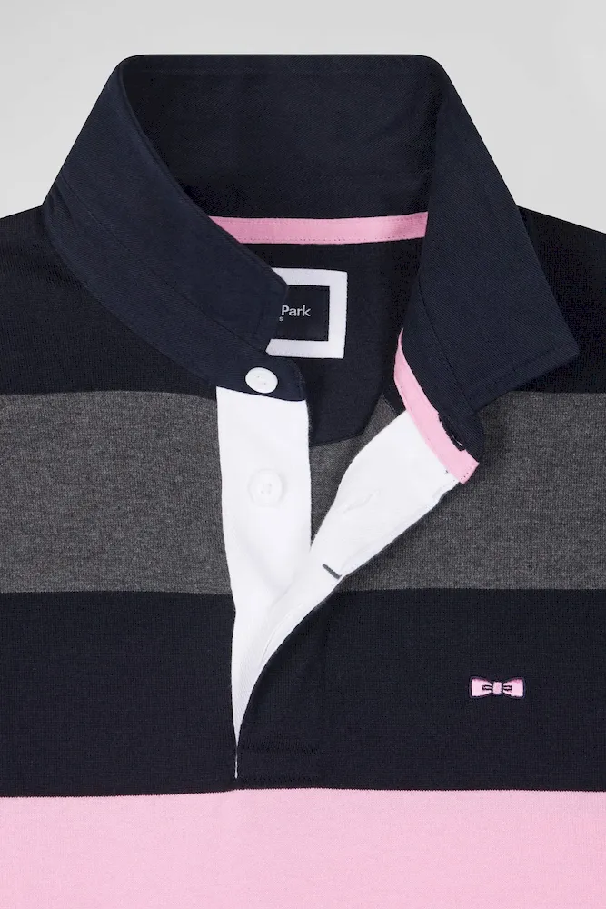 Maillot manches longues en coton gris cerclé coupe Regular – Bild 7