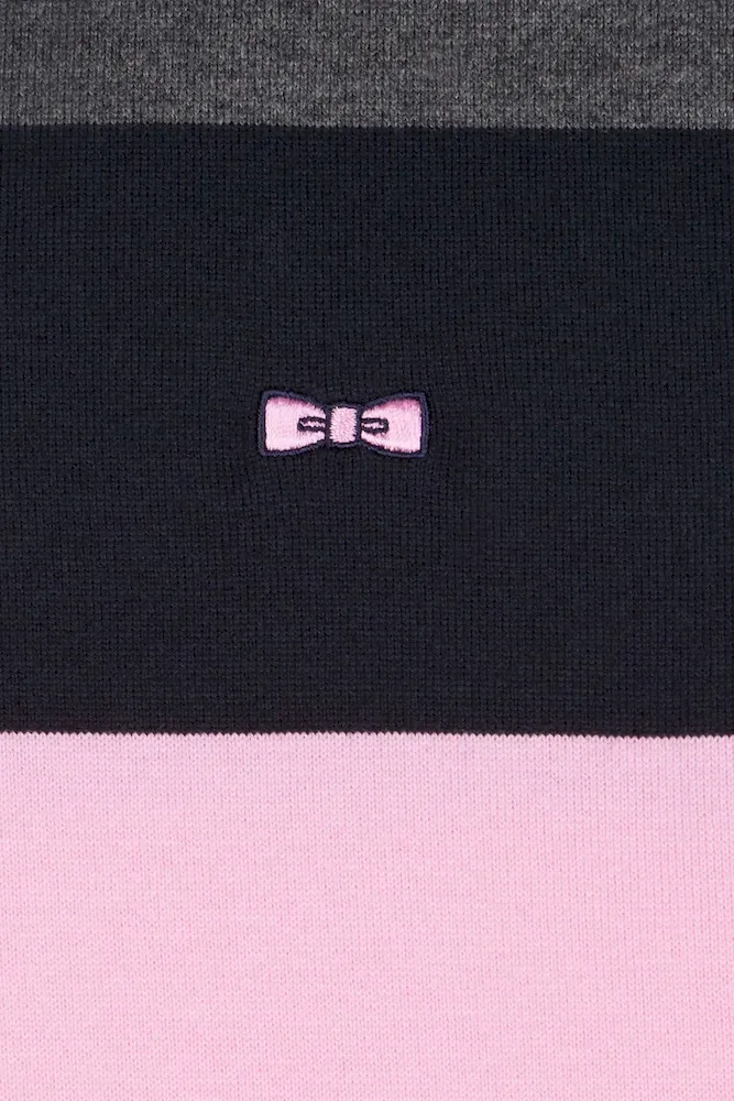 Maillot manches longues en coton gris cerclé coupe Regular – Bild 9