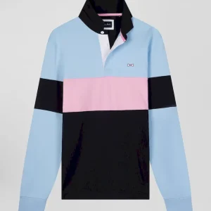 Alternative view of Maillot manches longues colorblock ciel en coton broderie dos Eden Park 10