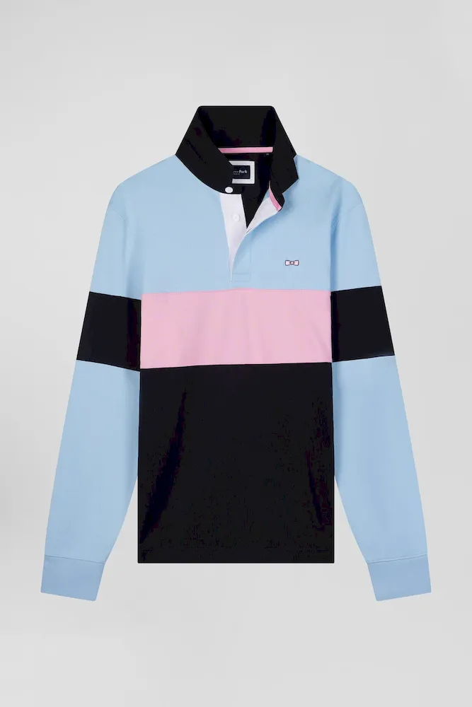 Maillot Manches Longues Colorblock Ciel En Coton Broderie Dos Eden Park 10