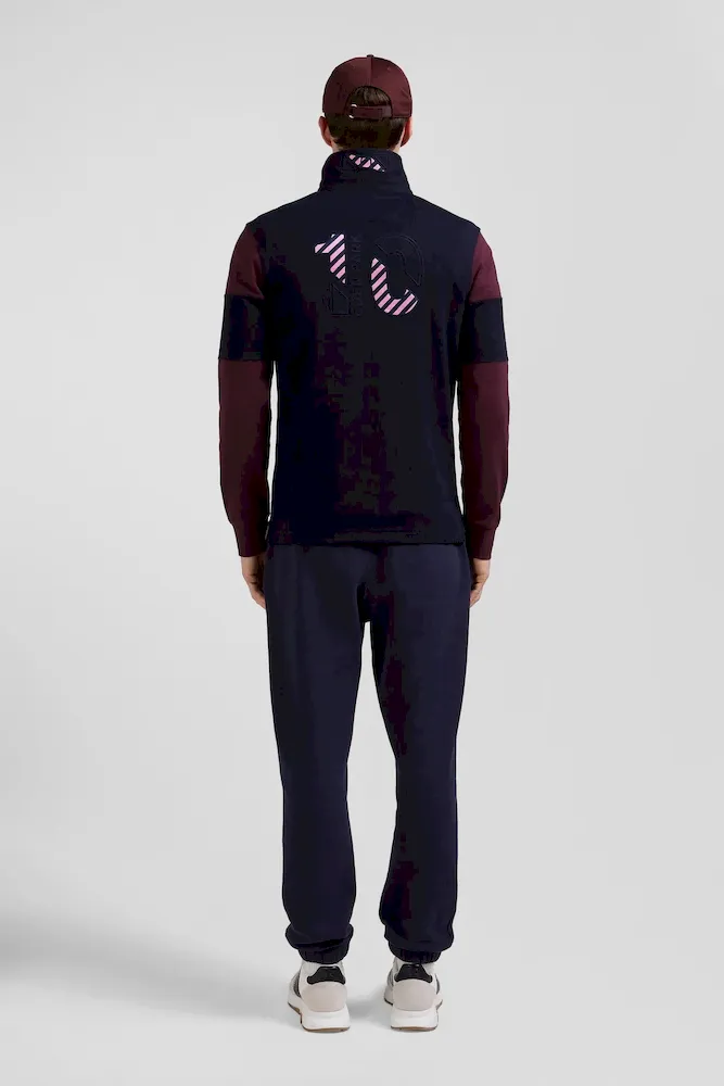 Maillot manches longues colorblock bordeaux en coton broderie dos coupe Regular – Bild 6