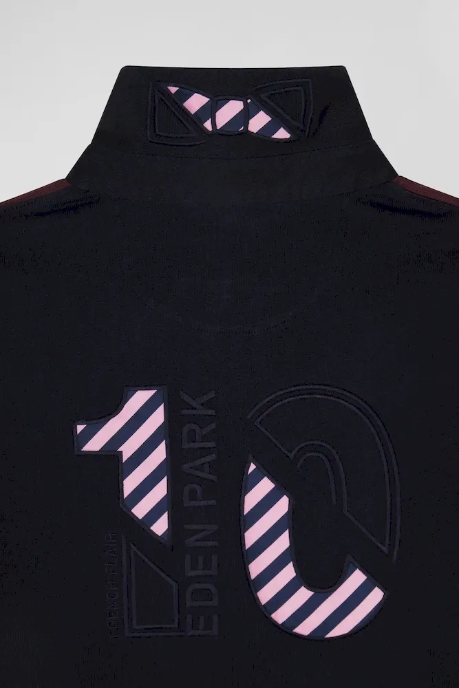 Maillot manches longues colorblock bordeaux en coton broderie dos coupe Regular – Bild 9