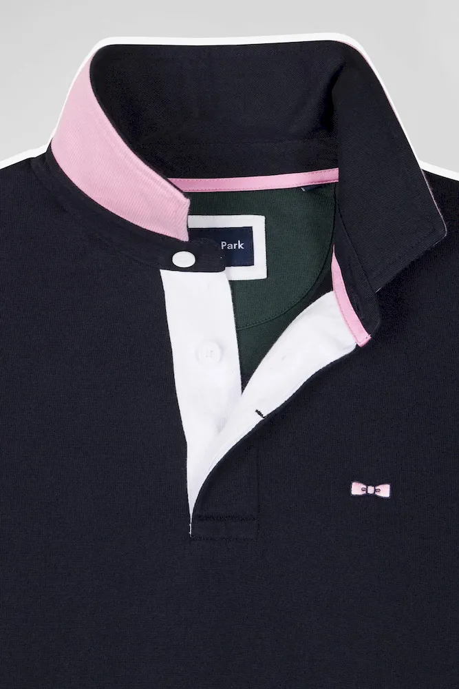 Maillot manches longues en coton vert broderie et applications de tissus cravate coupe Regular – Bild 7