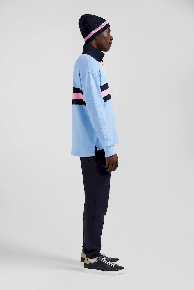 Maillot manches longues en coton ciel brodé coupe Relaxed – Bild 6