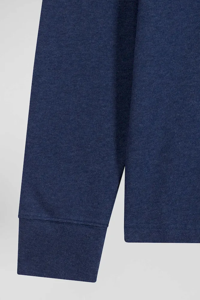 Maillot manches longues en coton bleu marine détails nœud papillon coupe Regular – Bild 8