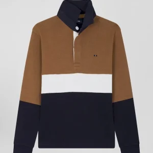 Alternative view of Maillot manches longues tricolore en coton noisette coupe Regular