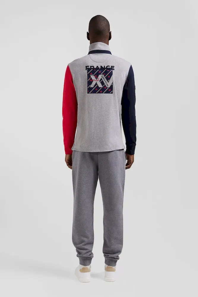 Maillot manches longues en coton gris coupe Regular – Bild 6