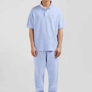 Polo manches courtes unisexe en piqué coton ciel surteint coupe Oversized